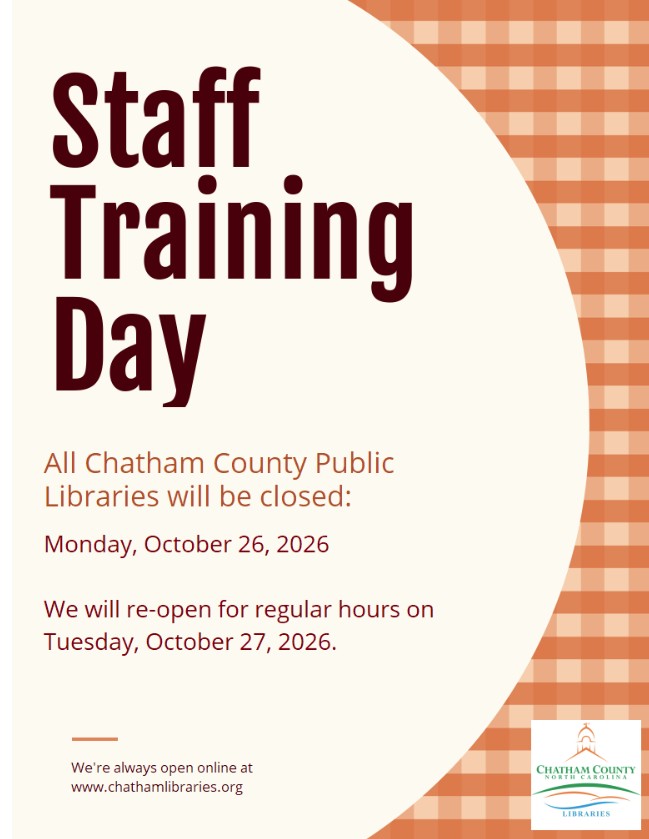 Goldston Library will be closed Monday October 26th.